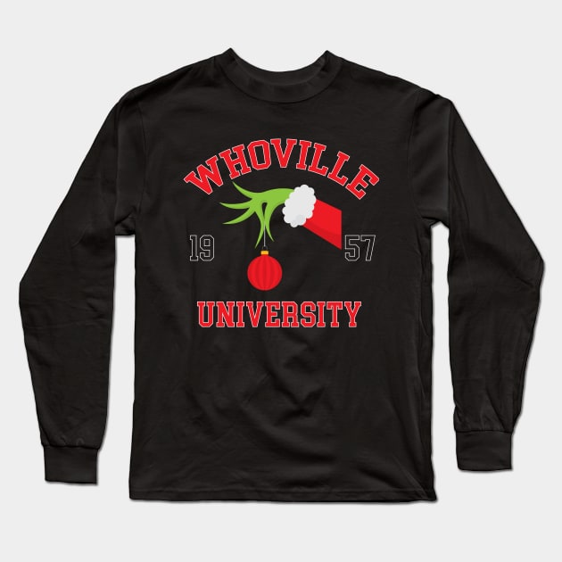 Whoville Academy - Grinch Theme Long Sleeve T-Shirt by EnchantedApparel